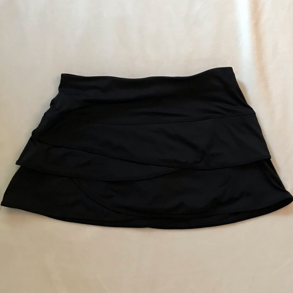 Lucky in Love black layered tennis skirt